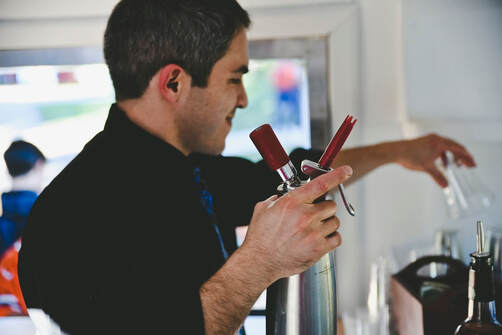 Matt Maroon bartending